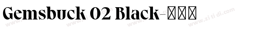 Gemsbuck 02 Black字体转换